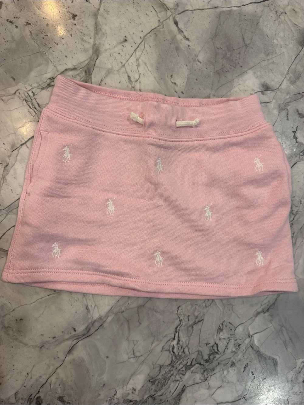 Ralph Lauren Pink Mini Skirt with White Pony Embroidery - Picture 1 of 4